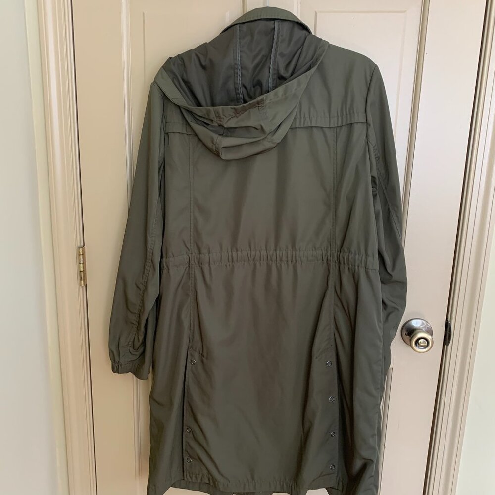 Avec Les Filles Womens Size XL Olive Green Mid Length Parka /Utility Jacket - Picture 7 of 13